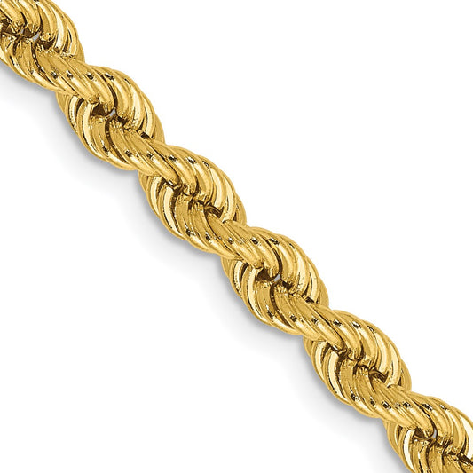 14K 18 inch 4mm Regular Rope with Lobster Clasp Chain