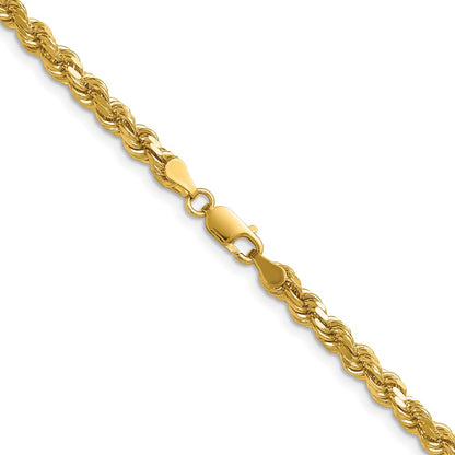 14K 18 inch 4.25mm Diamond-cut Rope with Lobster Clasp Chain