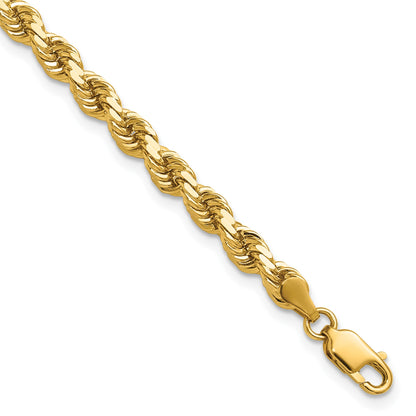 14k 4.25mm Diamond-cut Rope Chain
