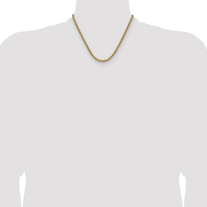 14k 4.2mm Solid Rope Chain