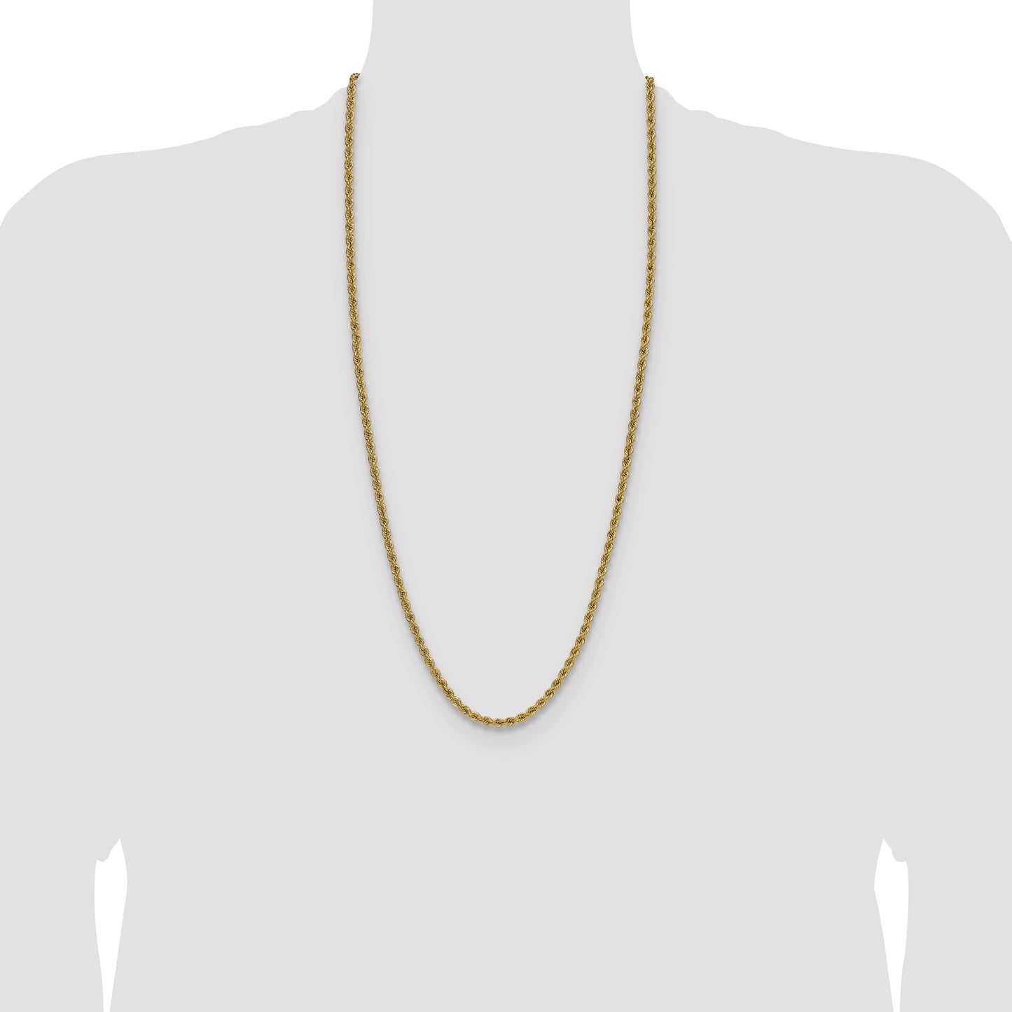 14k 4.2mm Solid Rope Chain