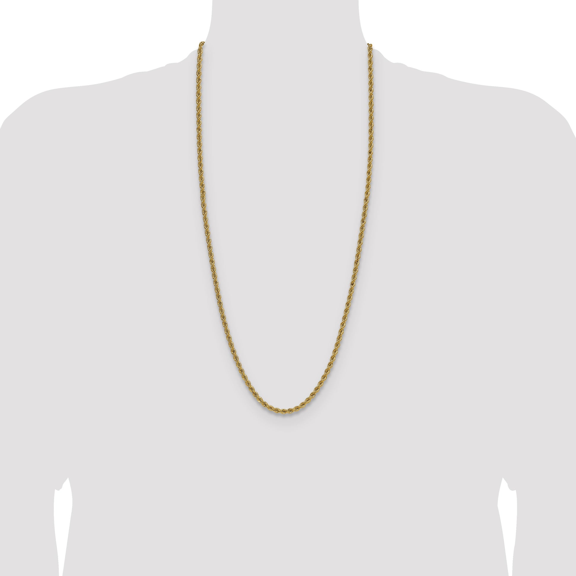 14k 4.2mm Solid Rope Chain