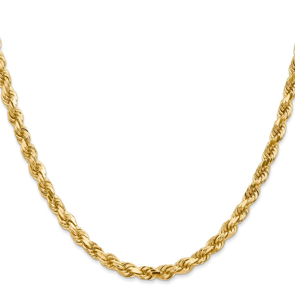 14K 18 inch 4.5mm Diamond-cut Rope with Lobster Clasp Chain