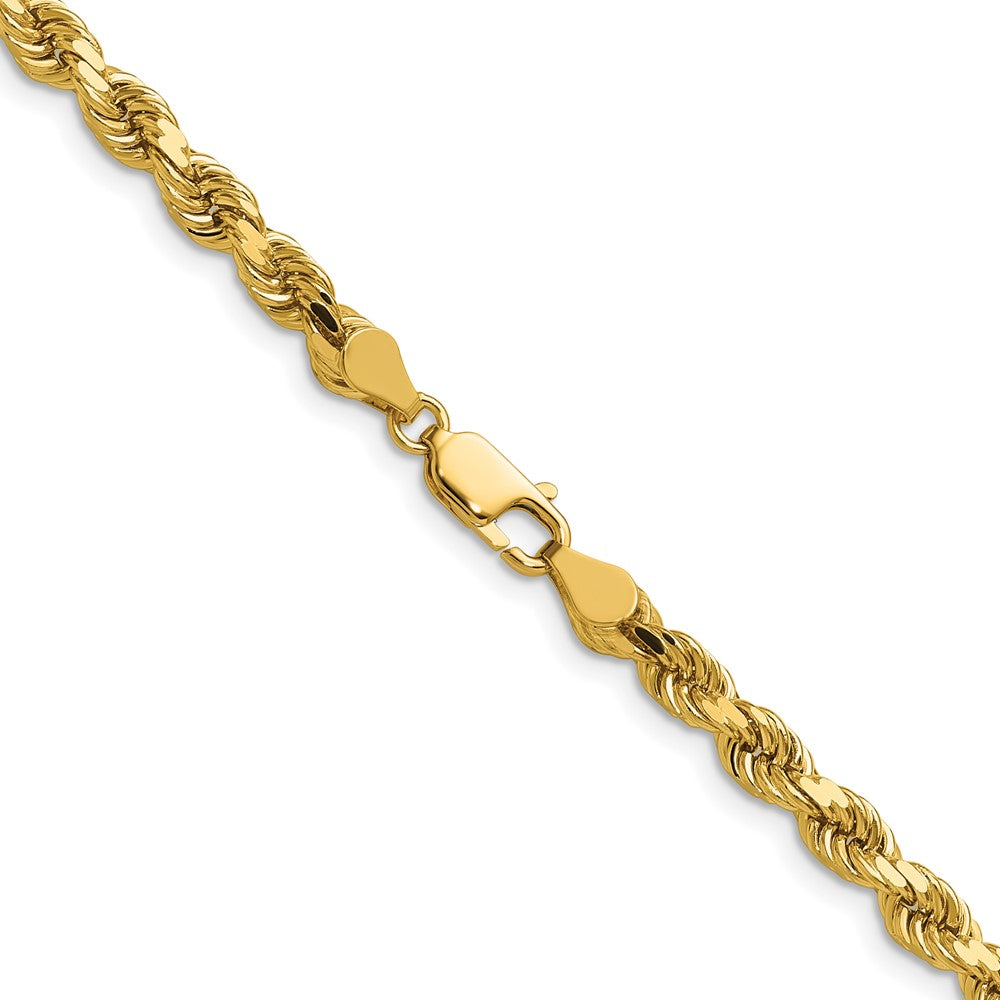 14K 18 inch 4.5mm Diamond-cut Rope with Lobster Clasp Chain