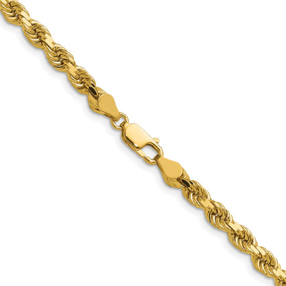 14K 30 inch 4.5mm Diamond-cut Rope with Lobster Clasp Chain