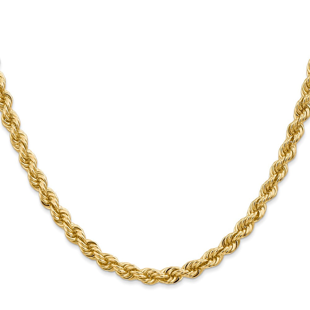 14K 18 inch 5mm Regular Rope with Lobster Clasp Chain