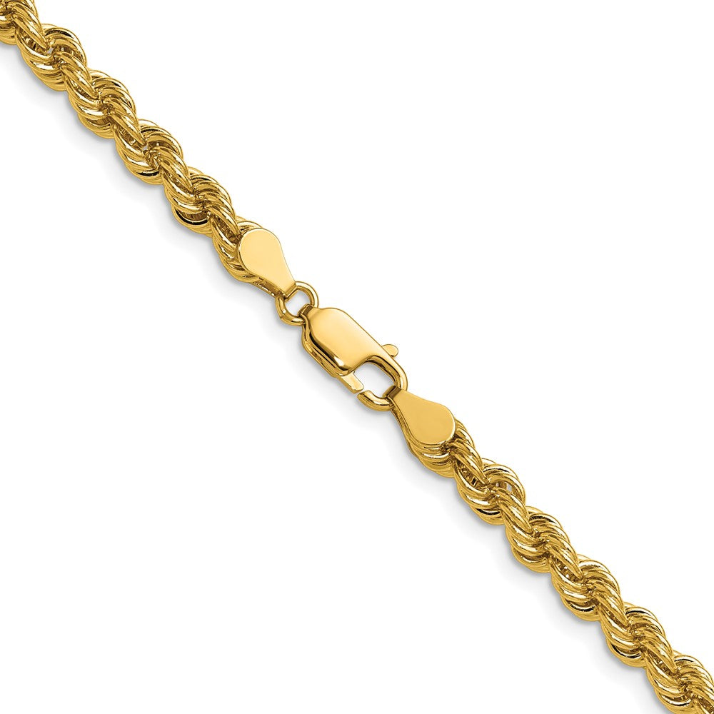 14K 18 inch 5mm Regular Rope with Lobster Clasp Chain