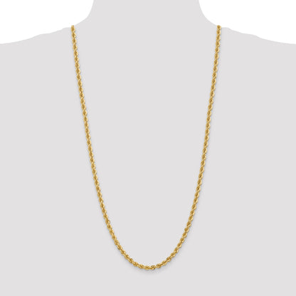 14K 30 inch 5mm Regular Rope with Lobster Clasp Chain