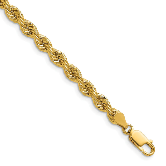 14K 20 inch 5mm Regular Rope with Lobster Clasp Chain