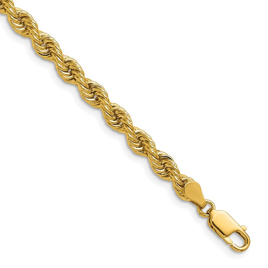 14K 18 inch 5mm Regular Rope with Lobster Clasp Chain