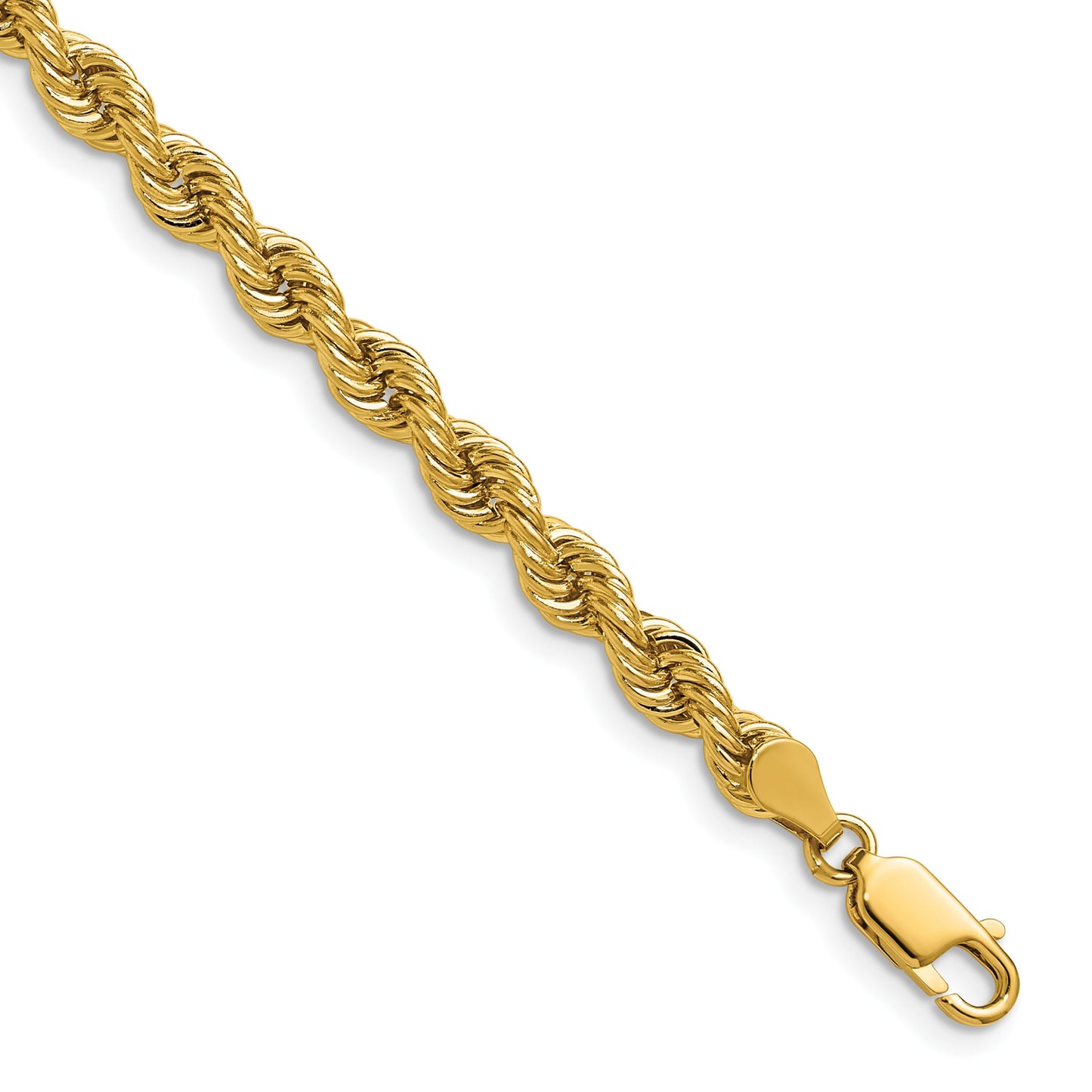 14K 26 inch 5mm Regular Rope with Lobster Clasp Chain