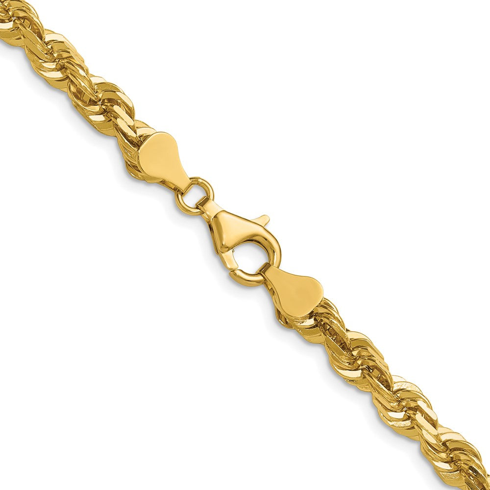 14K 18 inch 5.5mm Diamond-cut Rope with Lobster Clasp Chain