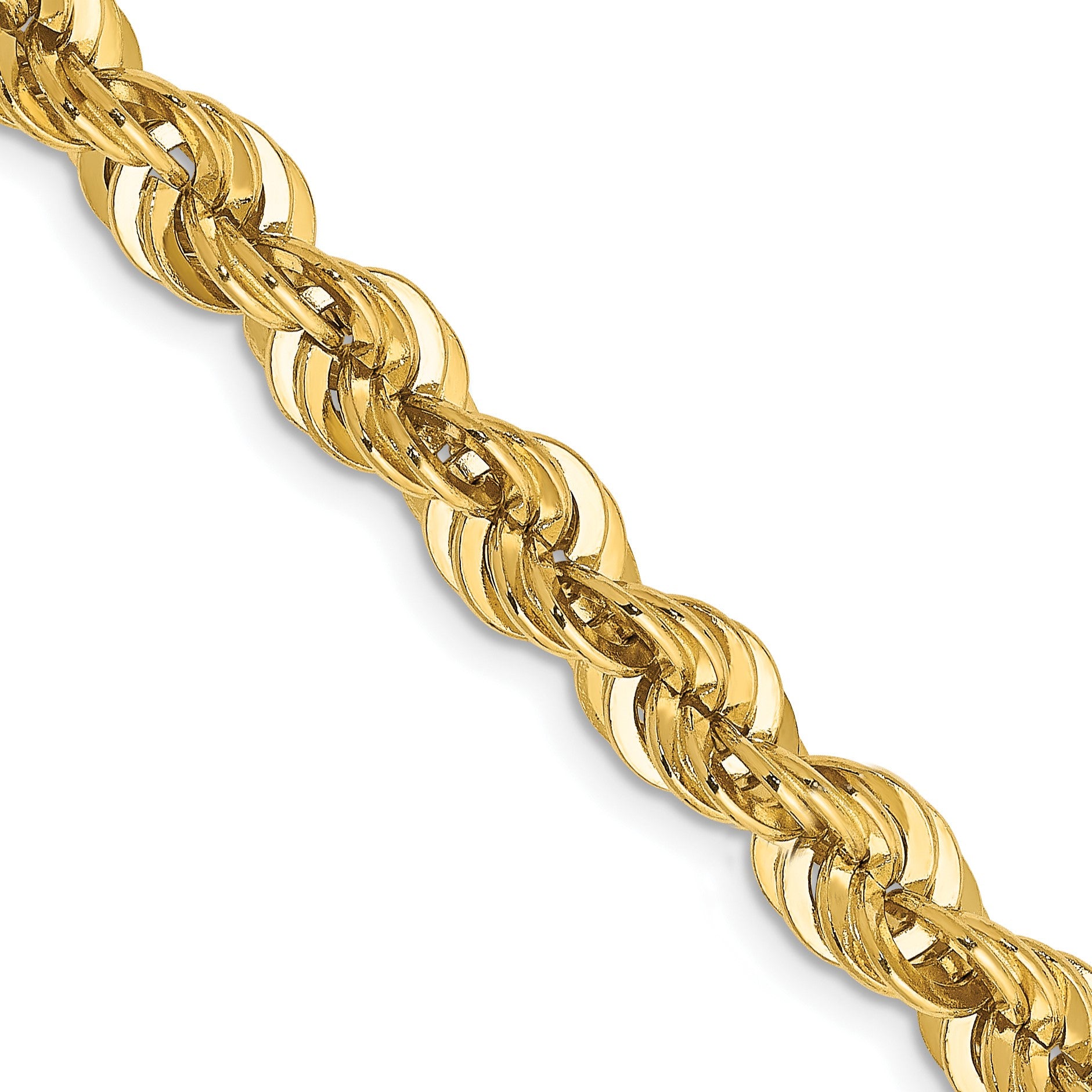 14K 30 inch 6mm Regular Rope with Fancy Lobster Clasp Chain