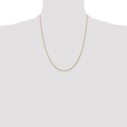 14K 1.35mm Carded Cable Rope Chain