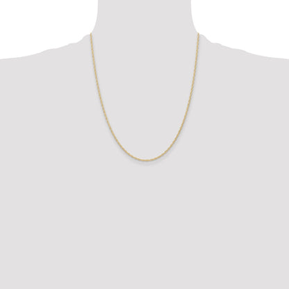 14K 1.35mm Carded Cable Rope Chain