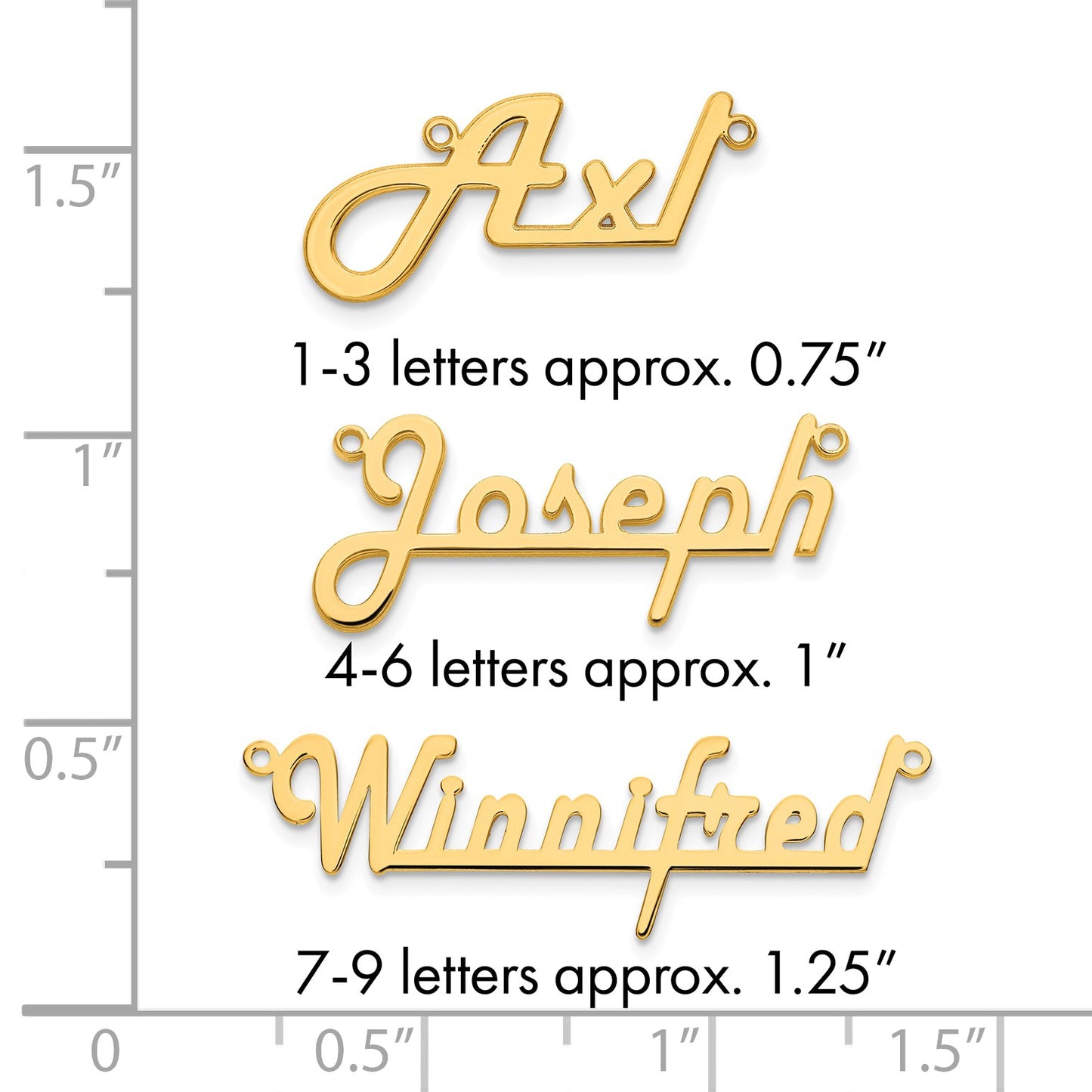 10k Yellow Gold Underlined Name Plate
