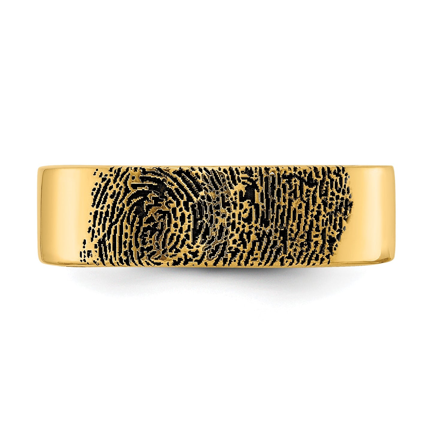 10k Yellow Gold Fingerprint Ring