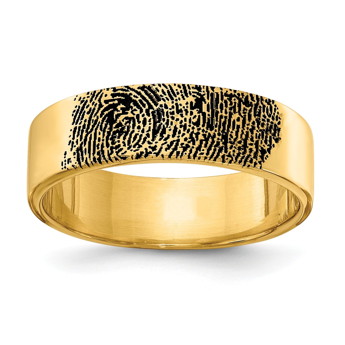 10k Yellow Gold Fingerprint Ring