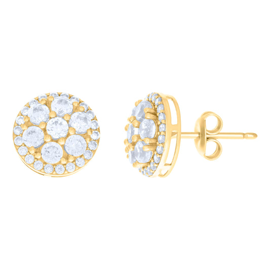 10kt Yellow Gold Cubic-Zirconia Fashion Stud Earrings