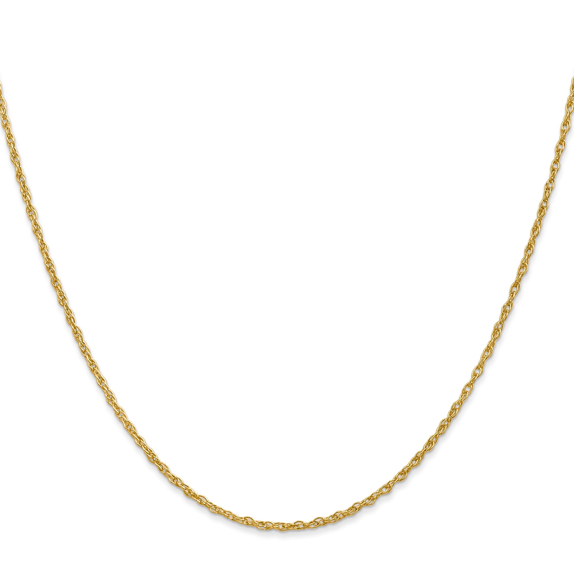 18K 24 inch 1.3mm Baby Rope with Lobster Clasp Chain