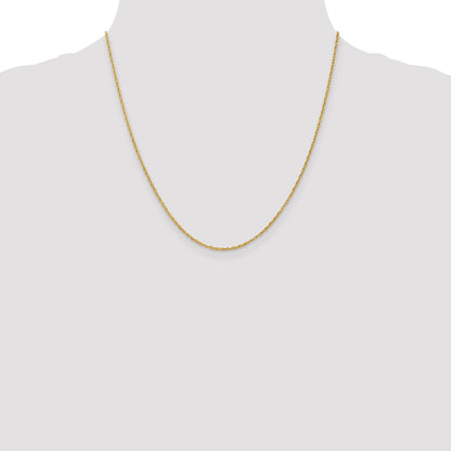 18K 20 inch 1.3mm Baby Rope with Lobster Clasp Chain