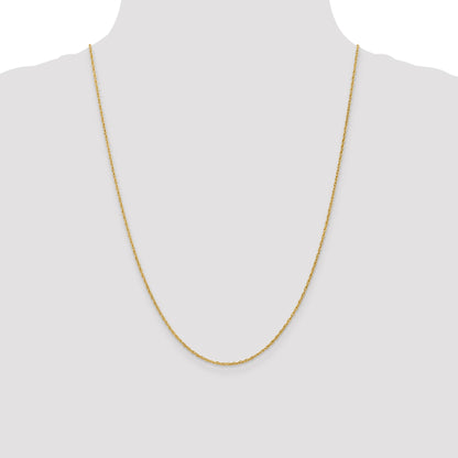 18K 24 inch 1.3mm Baby Rope with Lobster Clasp Chain
