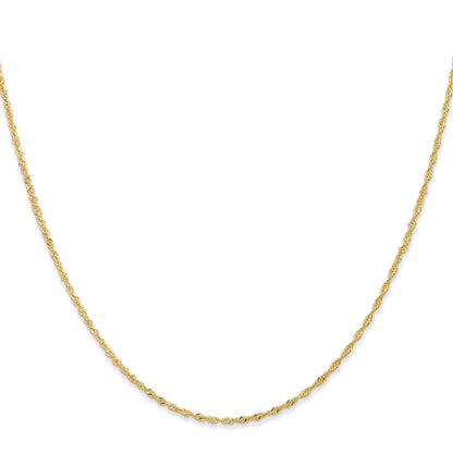 18K 18 inch 1.1mm Singapore with Spring Ring Clasp Chain