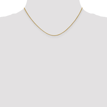 18K 16 inch 1mm Diamond-cut Spiga with Spring Ring Clasp Chain