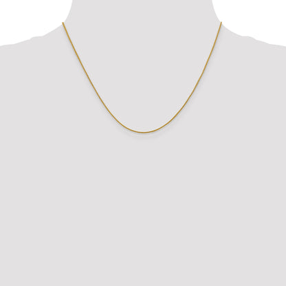 18K 18 inch 1mm Diamond-cut Spiga with Spring Ring Clasp Chain