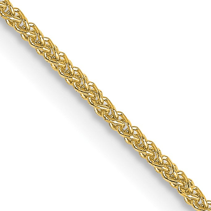 18K 18 inch 1mm Diamond-cut Spiga with Spring Ring Clasp Chain