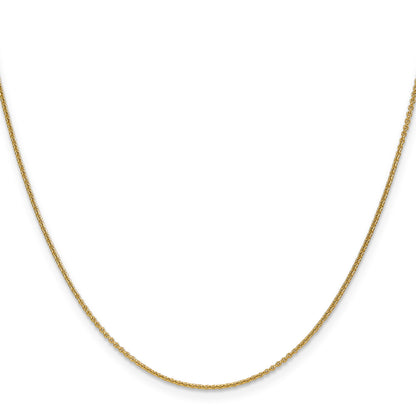 18K 16 inch 1.15mm Diamond-cut Cable with Fancy Lobster Clasp Chain