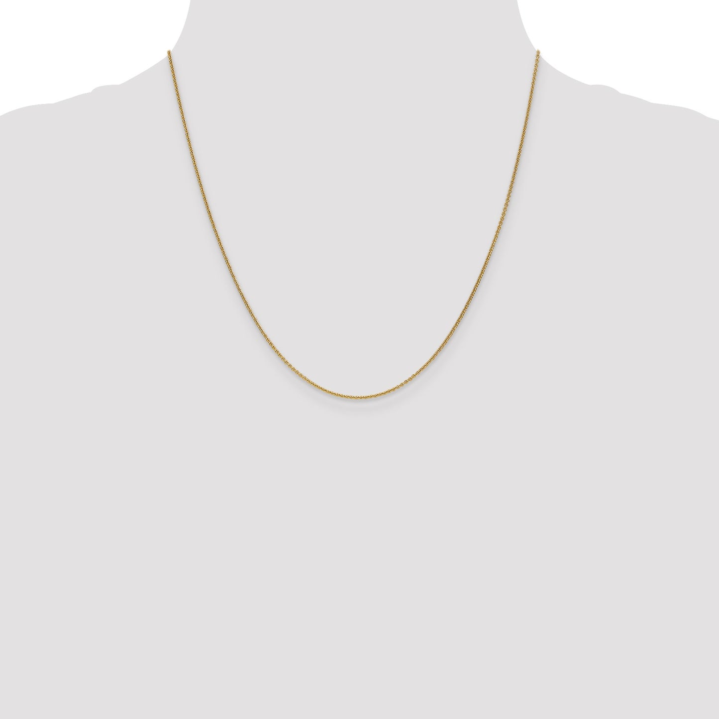 18K 18 inch 1.15mm Diamond-cut Cable with Fancy Lobster Clasp Chain