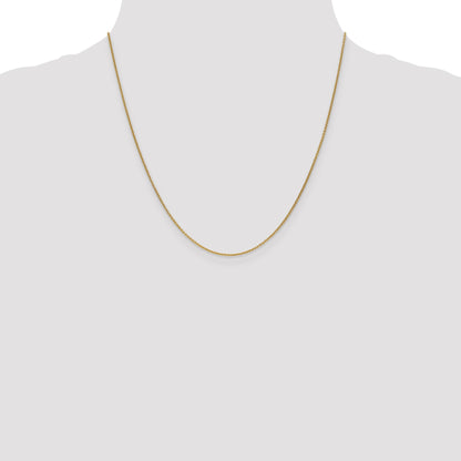 18K 20 inch 1.15mm Diamond-cut Cable with Fancy Lobster Clasp Chain