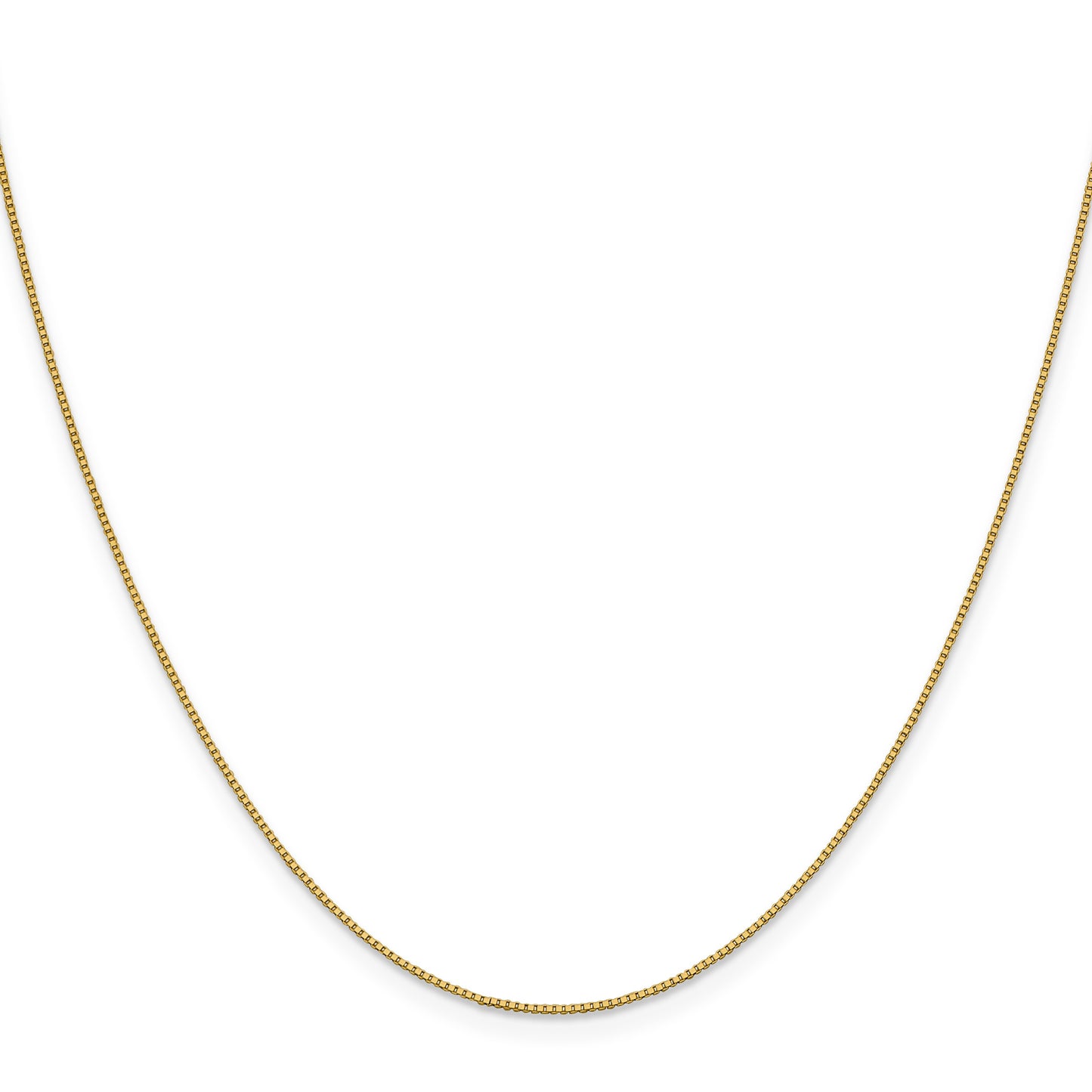 18K 20 inch .7mm Box with Lobster Clasp Chain