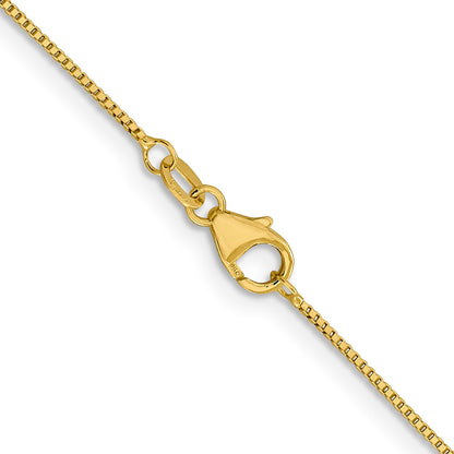 18K 20 inch .7mm Box with Lobster Clasp Chain
