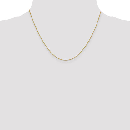 18K 18 inch .7mm Box with Lobster Clasp Chain