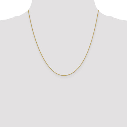 18K 20 inch .7mm Box with Lobster Clasp Chain