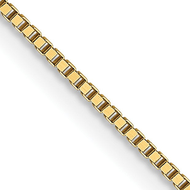 18K 20 inch .7mm Box with Lobster Clasp Chain