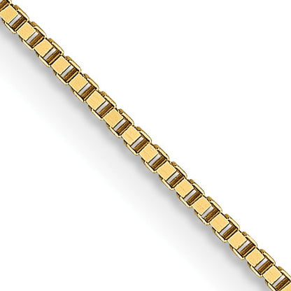 18K 18 inch .7mm Box with Lobster Clasp Chain