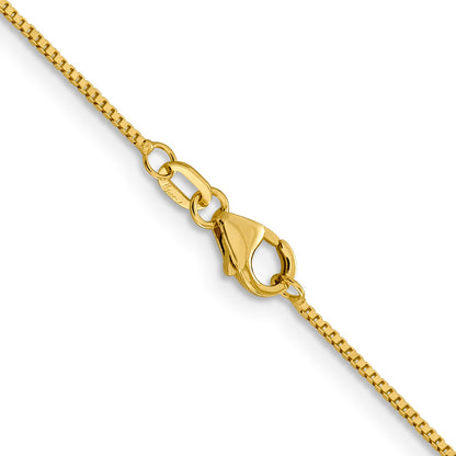 18K 20 inch .9mm Box with Lobster Clasp Chain