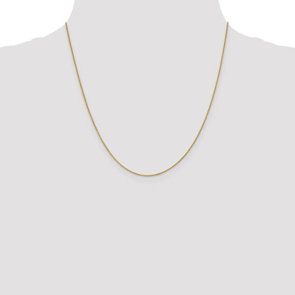 18K 20 inch .9mm Box with Lobster Clasp Chain