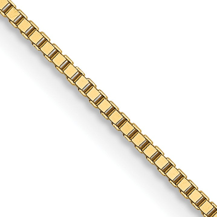 18K 16 inch .9mm Box with Lobster Clasp Chain