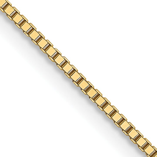 18K 16 inch .9mm Box with Lobster Clasp Chain