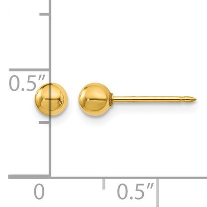 Inverness 18k 4mm Ball Post Piercing Earrings