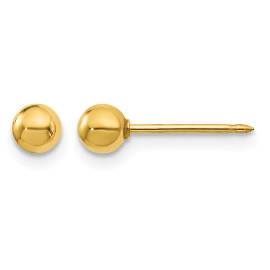 Inverness 18k 4mm Ball Post Piercing Earrings