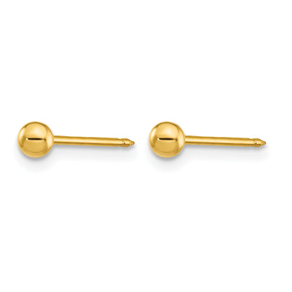Inverness 18k 3mm Ball Post Piercing Earrings