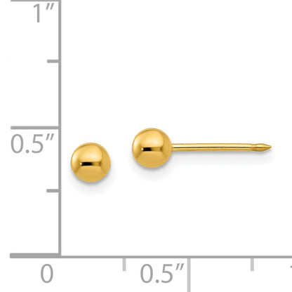 Inverness 14k 4mm Ball Post Piercing Earrings