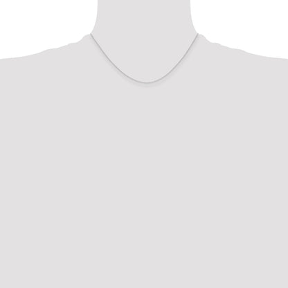 14k White Gold .4 mm Carded Cable Rope Chain