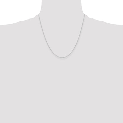 14k White Gold .4 mm Carded Cable Rope Chain