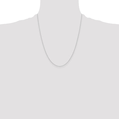 14k White Gold .4 mm Carded Cable Rope Chain